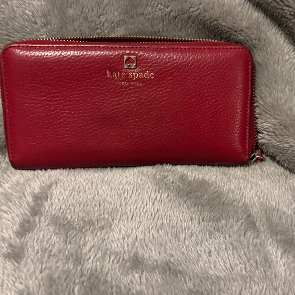 Kate Spade Cherry Red Zip Wallet